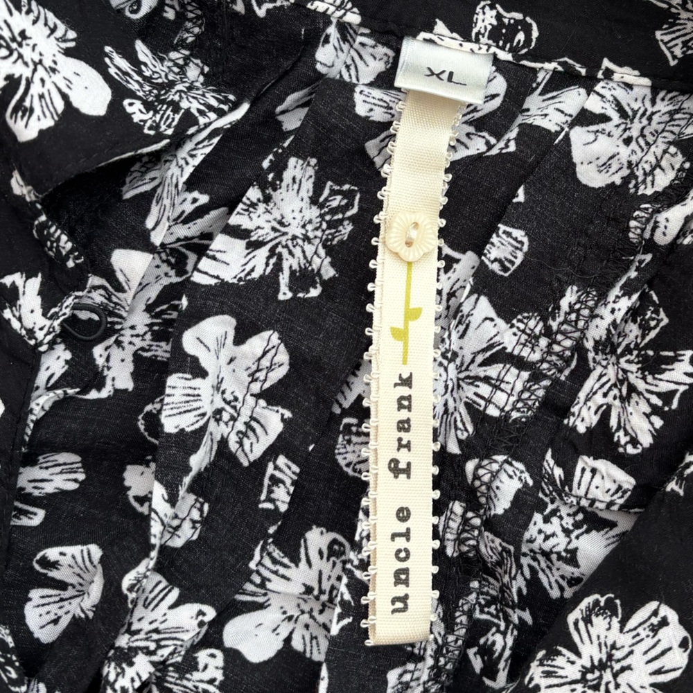 Uncle Frank Black and White Floral Mini Dress with embroidered detailing - Picture 4 of 5